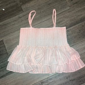 BB Dakota smocked ruffle top